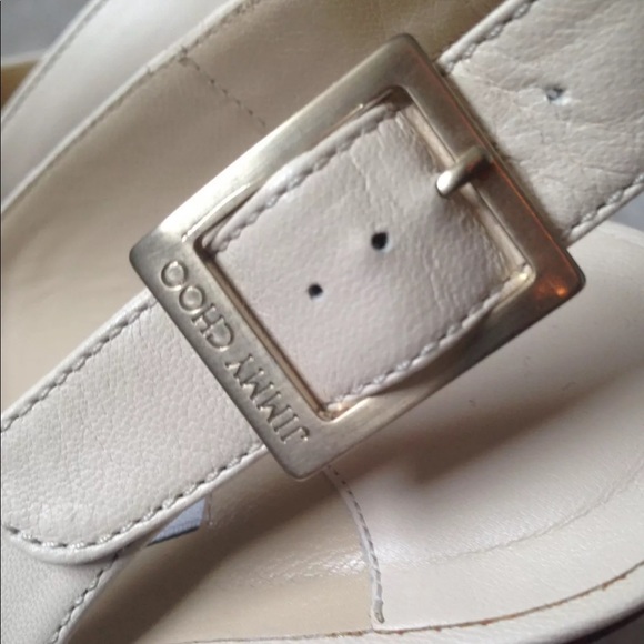 Jimmy Choo Cream Gold Platform Slingback Size39 - Picture 4 of 7